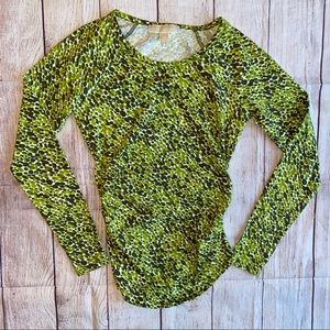Michael Kors XXS green long sleeve knit top